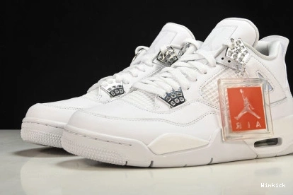 4 JORDAN RETRO AIR “PURE MENS WHITE MONEY” 308497-100 0805
